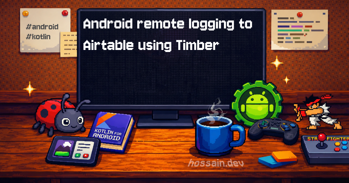Android remote logging to Airtable using Timber | Hossain's Dev Bytes